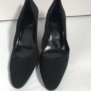 Salvatore Ferragamo, black wedges sz9B
